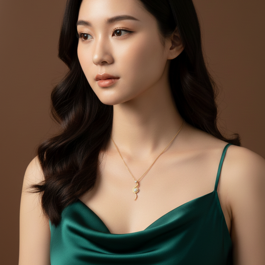 Serpentine Curve Necklace