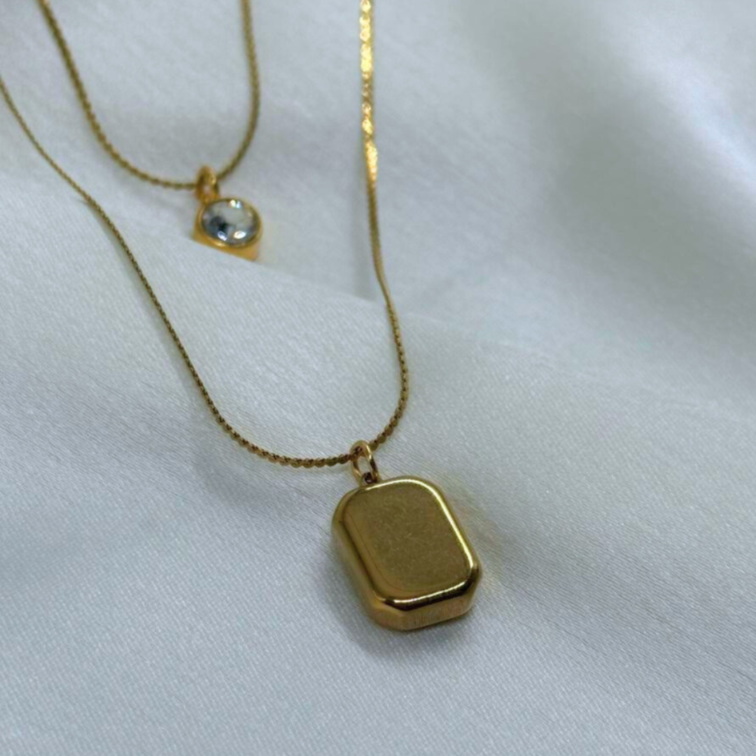 Dual Charm Layered Necklace