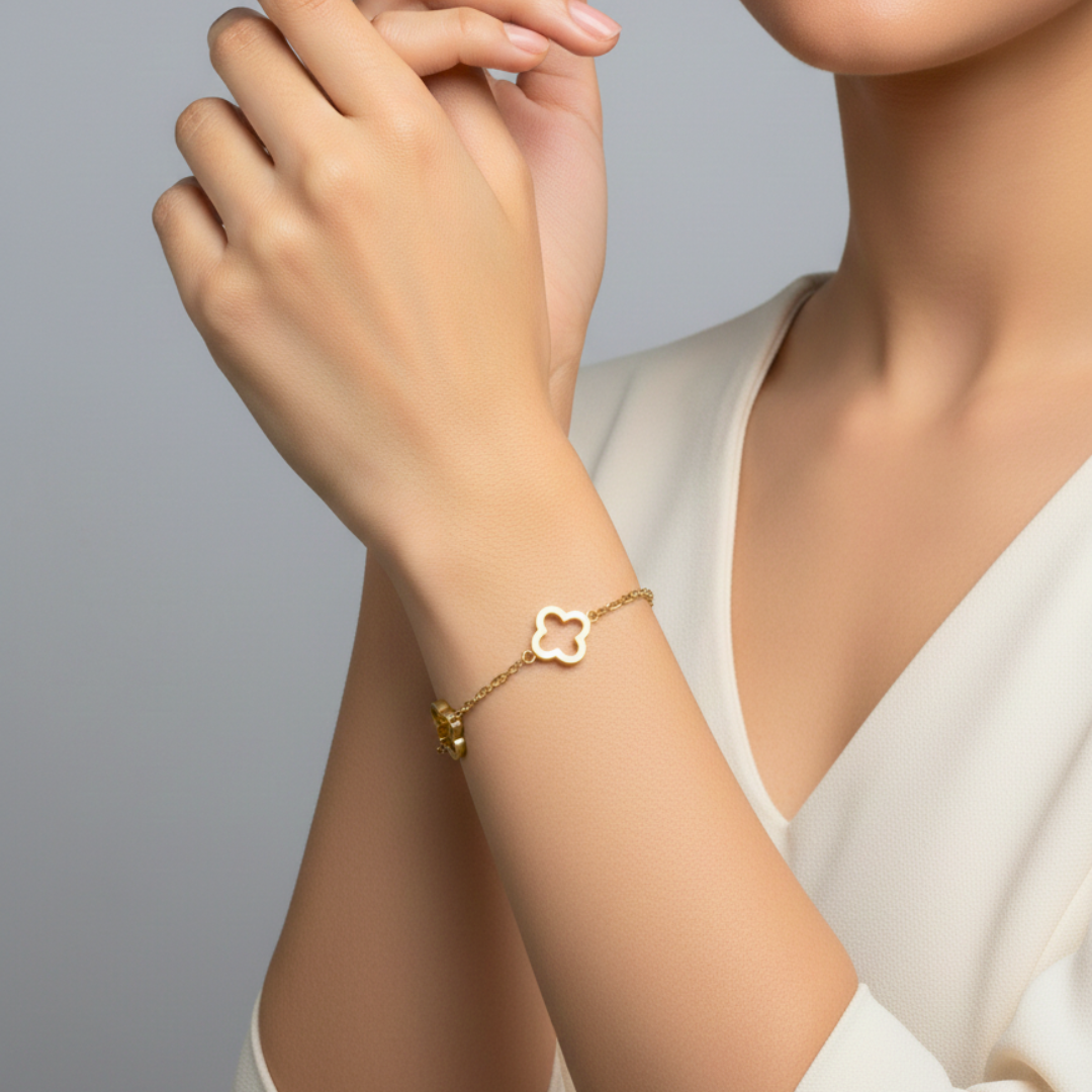 Clover Chain Harmony Set (Necklace, Bracelet & Earrings)