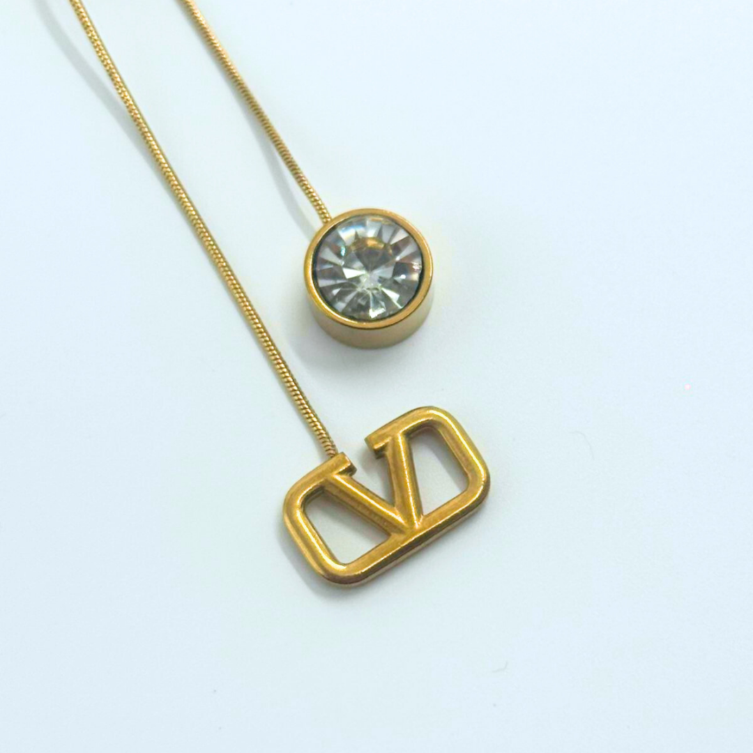 Luna Drop Emblem Necklace