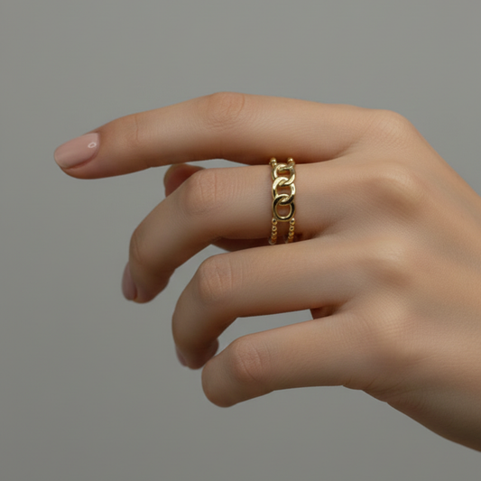 Linked Chain  Ring (BUY1GET1)