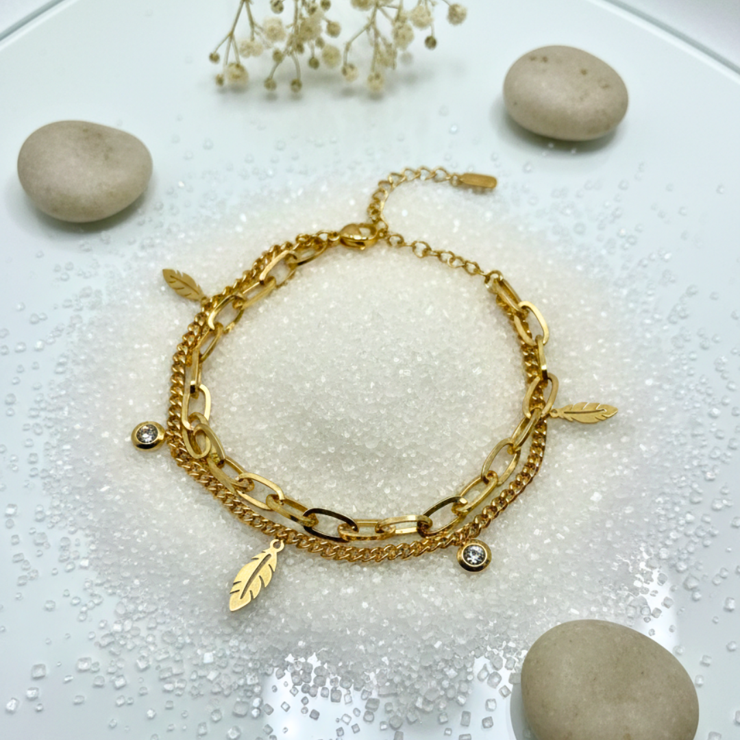 Verdant Charm Layered Bracelet