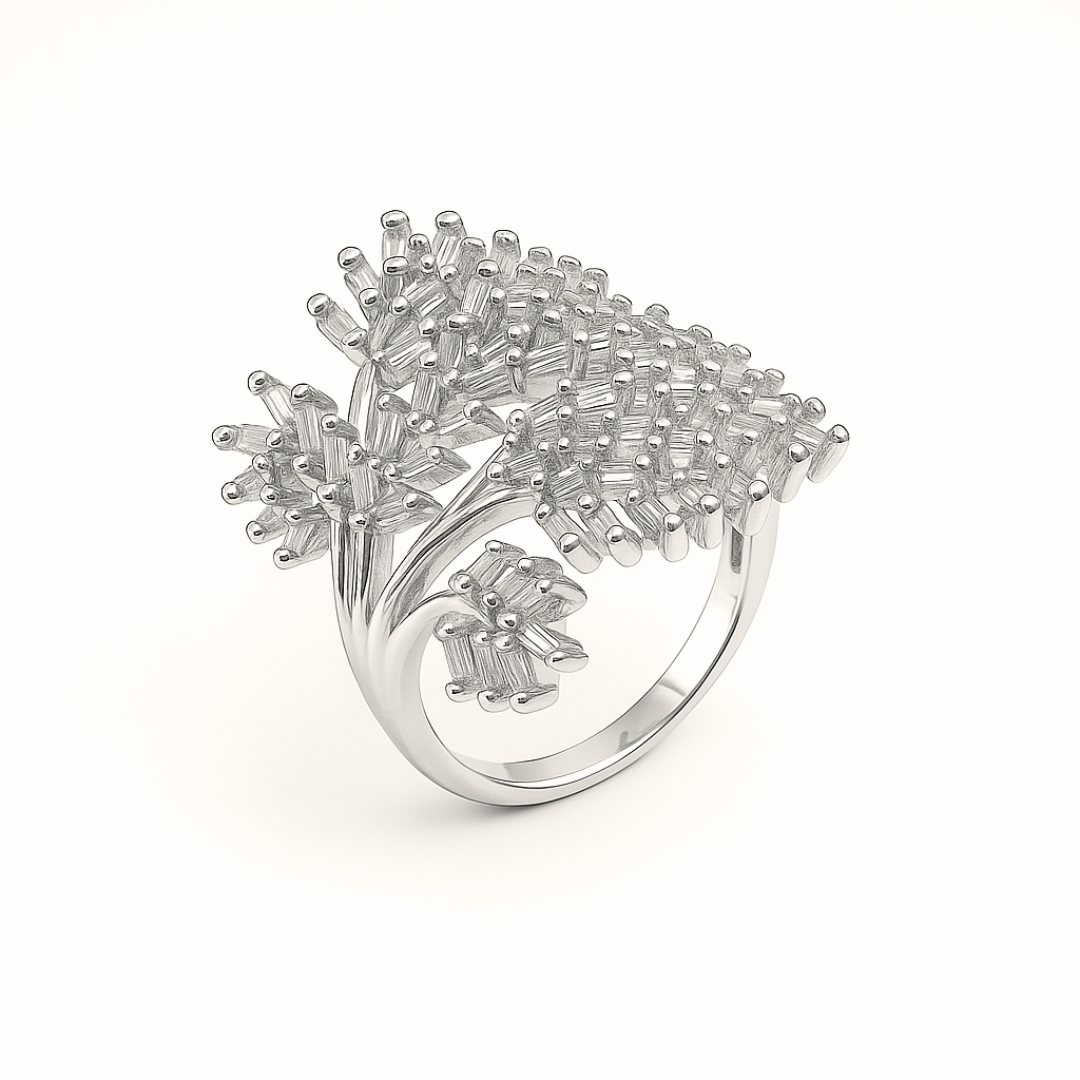 Gold Floral Burst Ring