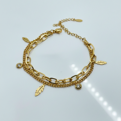 Verdant Charm Layered Bracelet
