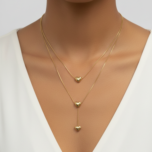 Amora Layered Heart Necklace