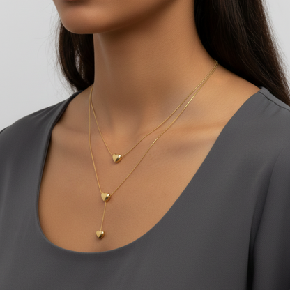 Amora Layered Heart Necklace