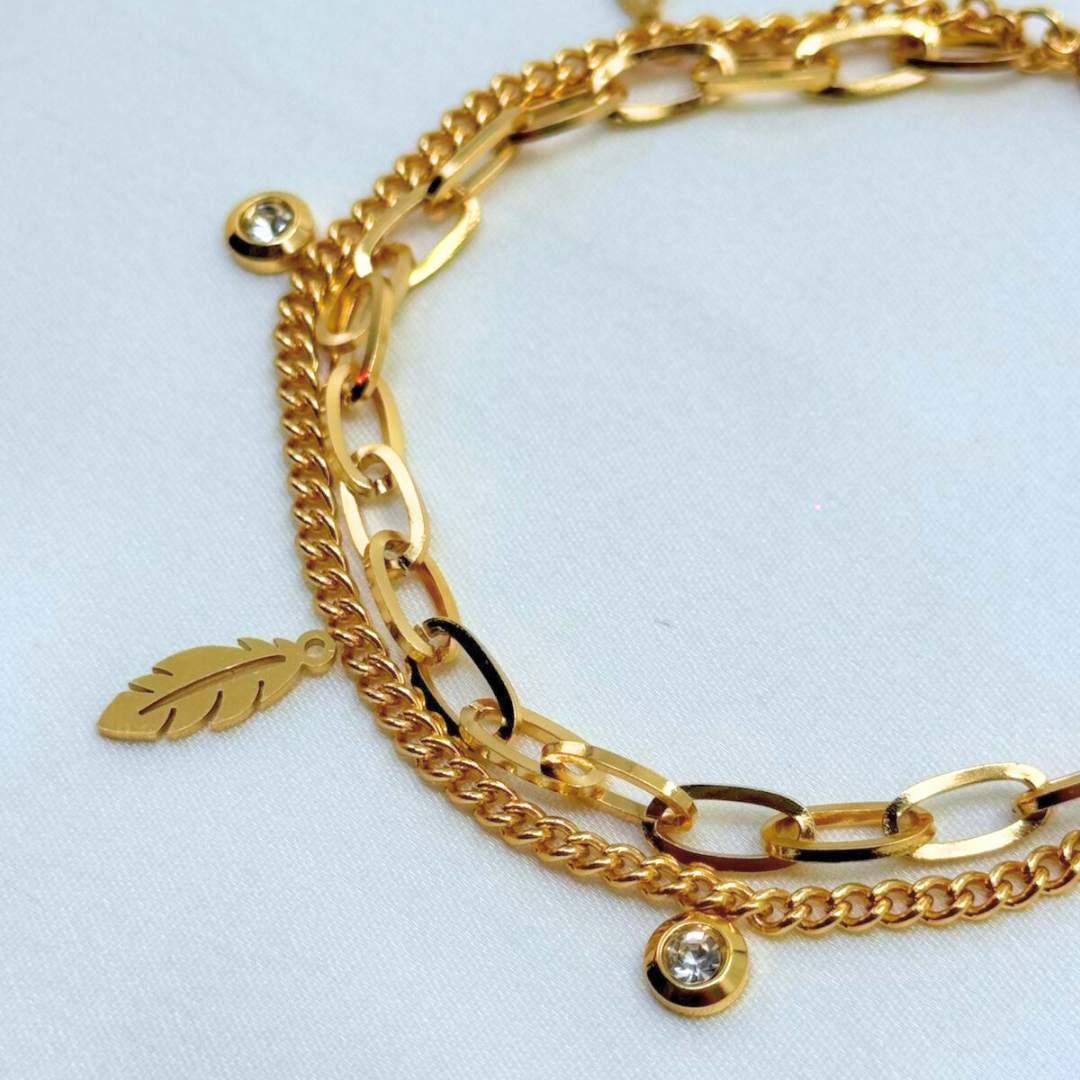 Verdant Charm Layered Bracelet