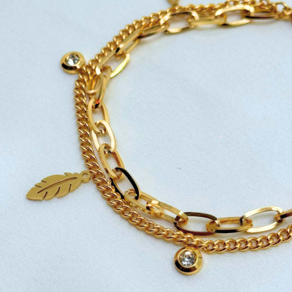 Verdant Charm Layered Bracelet