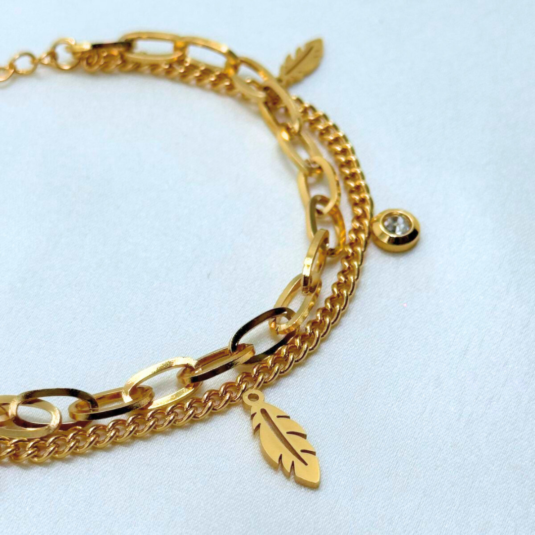 Verdant Charm Layered Bracelet