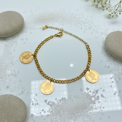 Regal Coin Charm Bracelet