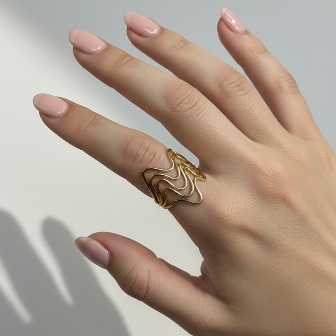 Waveform Sculptural Ring (BUY1GET1)