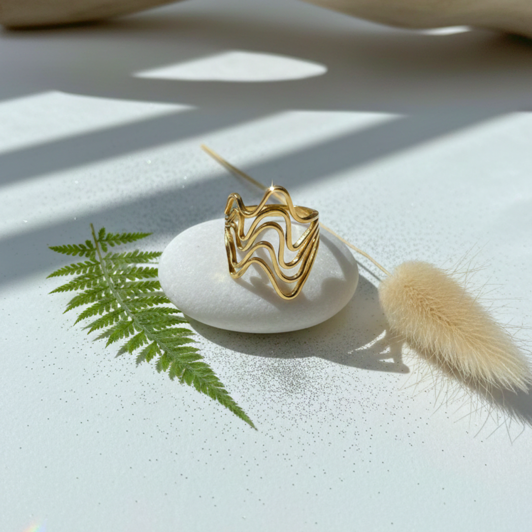 Waveform Sculptural Ring (BUY1GET1)
