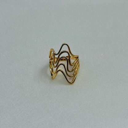 Waveform Sculptural Ring (BUY1GET1)