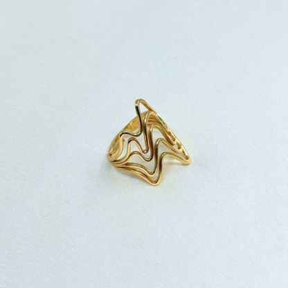 Waveform Sculptural Ring (BUY1GET1)