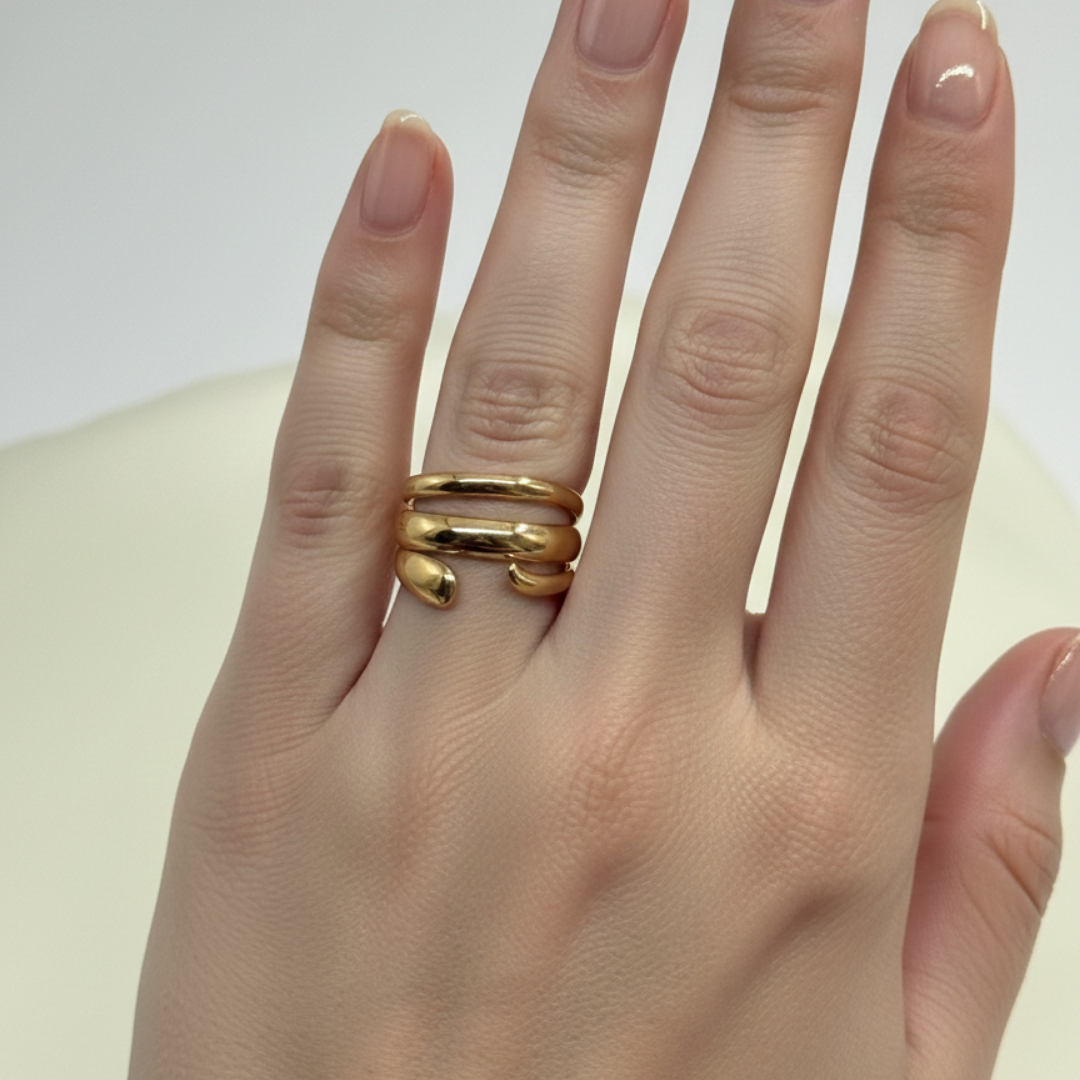 Dual Curve Open Band Ring (BUY1GET1)