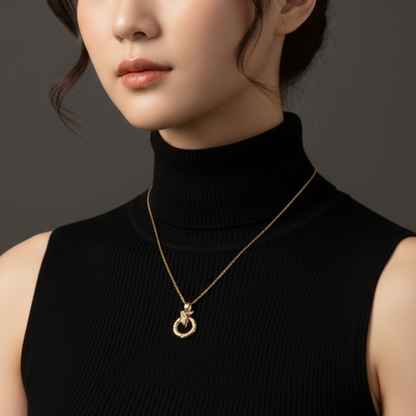 Serpent Halo Necklace