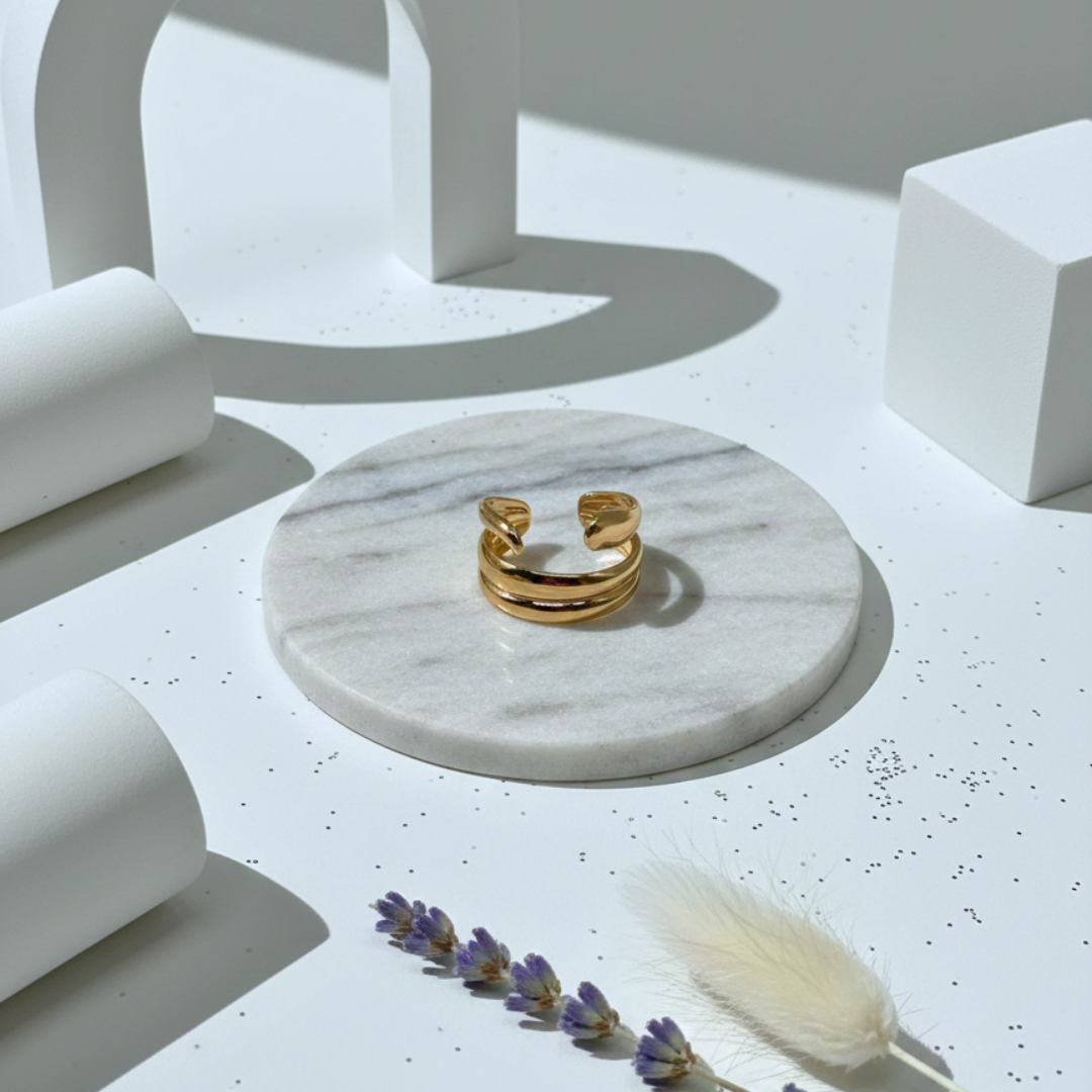 Dual Curve Open Band Ring (BUY1GET1)
