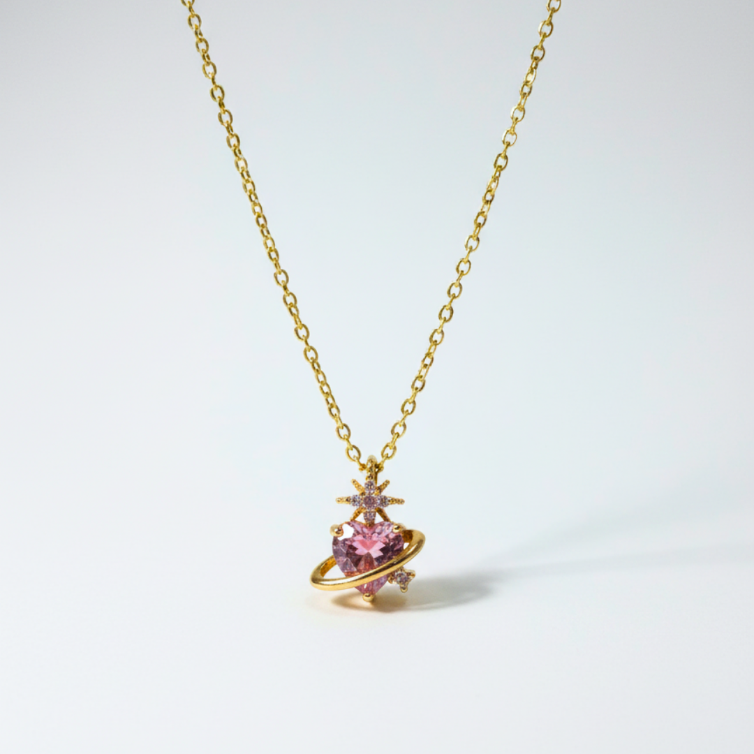 Celeste Orbit Heart Necklace