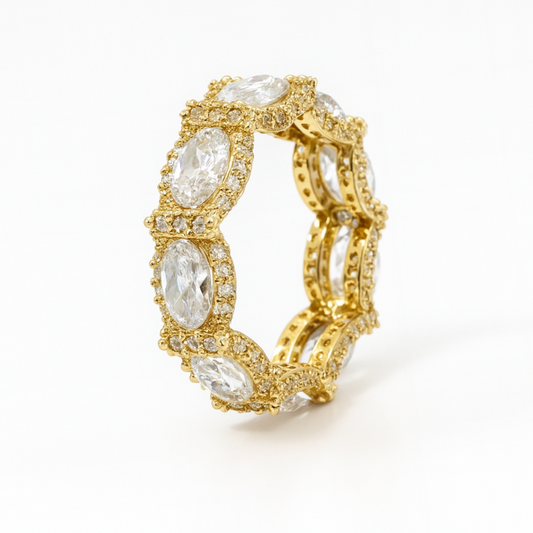 Gold Marquise Eternity Band Ring