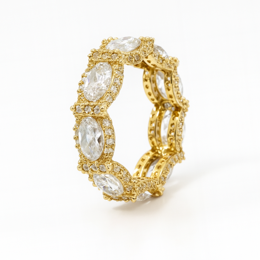 Gold Marquise Eternity Band Ring