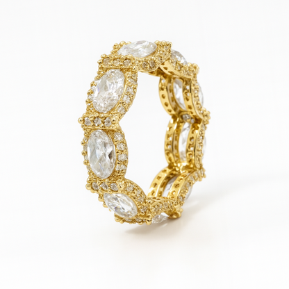 Gold Marquise Eternity Band Ring