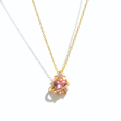 Celeste Orbit Heart Necklace