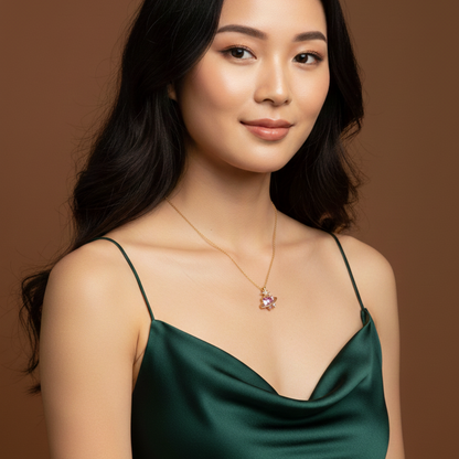 Celeste Orbit Heart Necklace