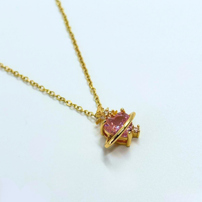Celeste Orbit Heart Necklace