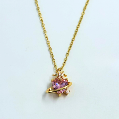 Celeste Orbit Heart Necklace