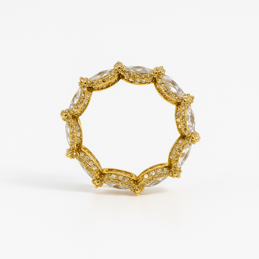 Gold Marquise Eternity Band Ring