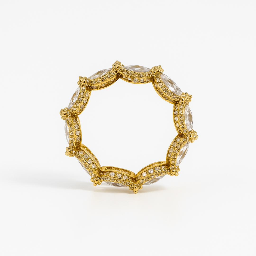 Gold Marquise Eternity Band Ring