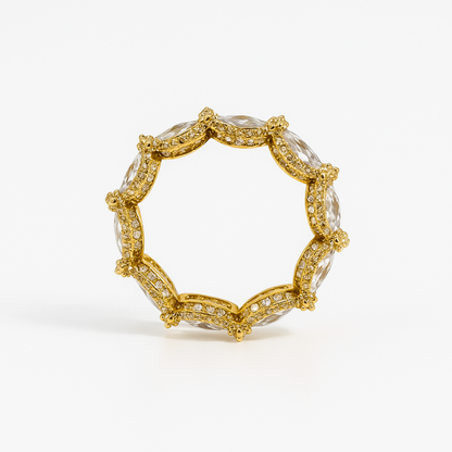 Gold Marquise Eternity Band Ring