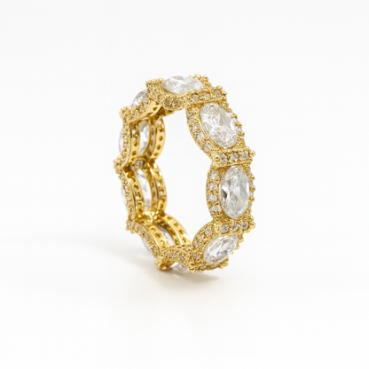 Gold Marquise Eternity Band Ring