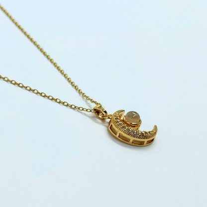Luna Love Whisper Necklace – Hidden “I Love You” Lens