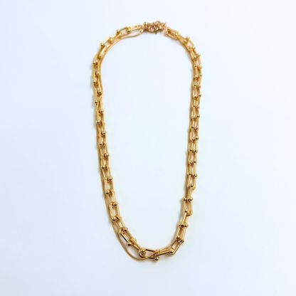 Auric Link Statement Necklace – Demi-Fine Gold Chain