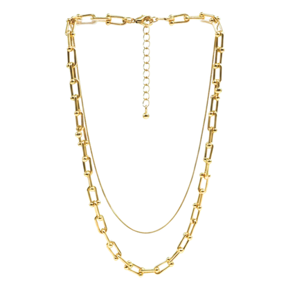 Auric Link Statement Necklace – Demi-Fine Gold Chain