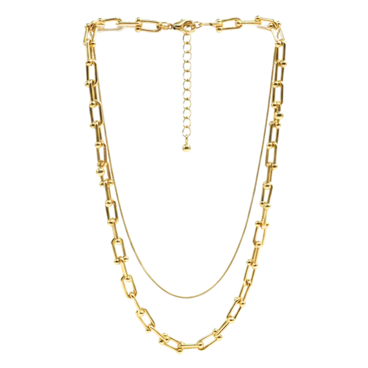 Auric Link Statement Necklace – Demi-Fine Gold Chain