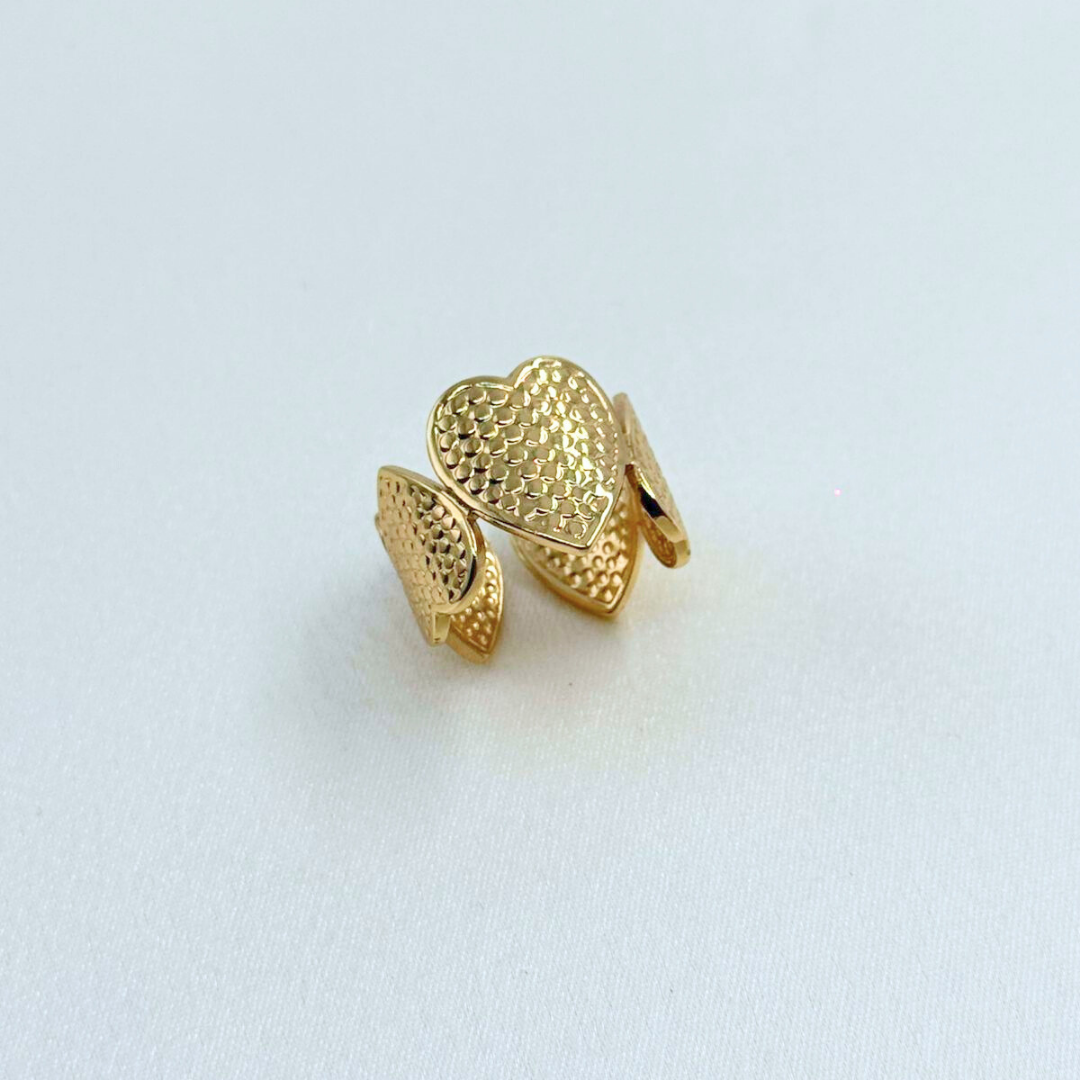 Amora Textured Heart Ring (BUY1GET1)