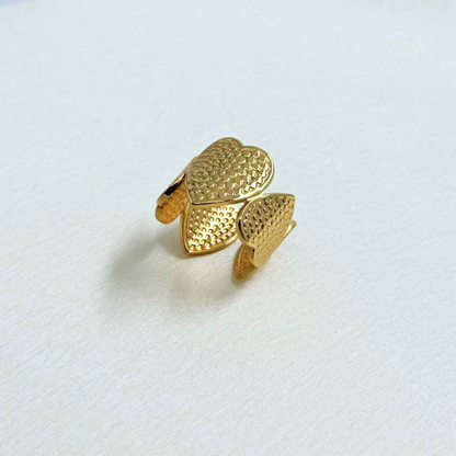 Amora Textured Heart Ring (BUY1GET1)