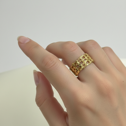 Gridline Cuff  Ring (BUY1GET1)