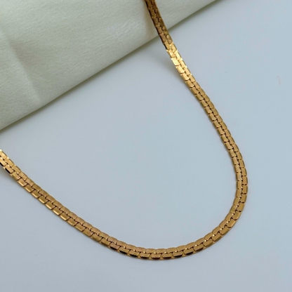 Textured Flat Link Men’s Chain