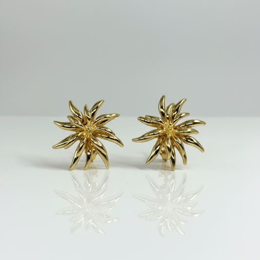 Golden Bloom Stud Earrings
