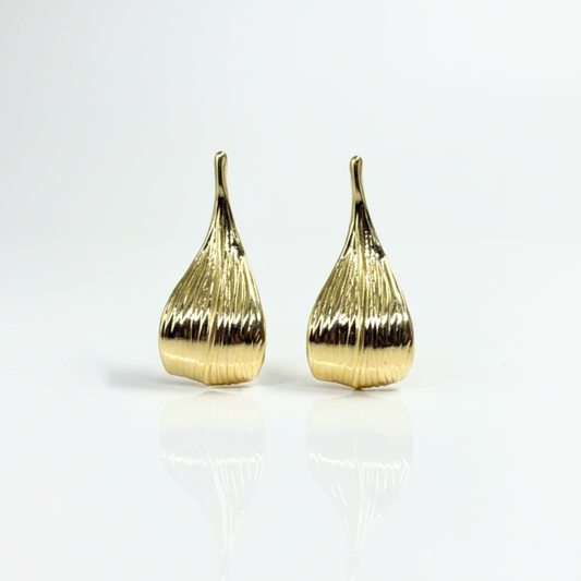 Molten Leaf Stud Earrings