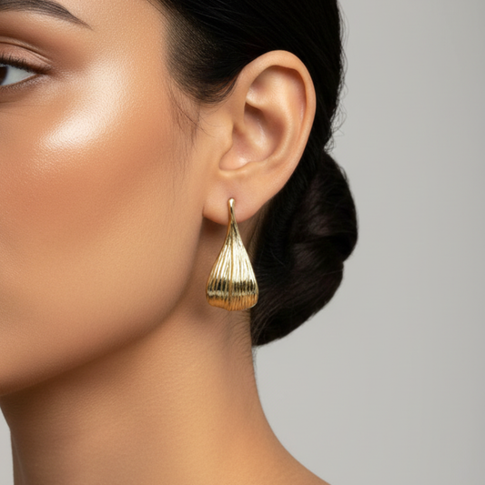 Molten Leaf Stud Earrings