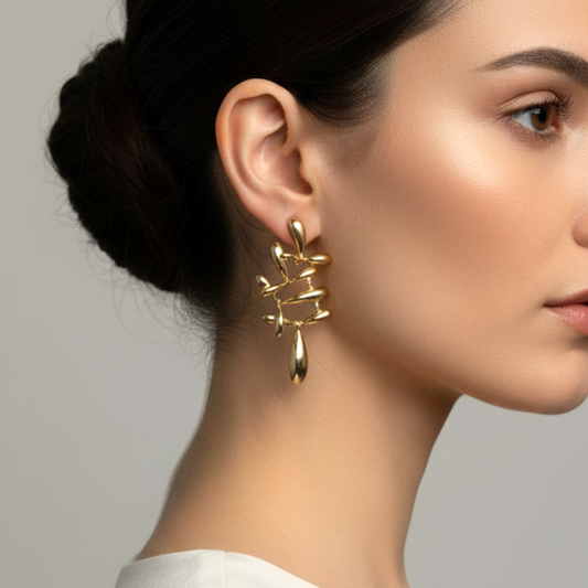 Abstract Vine Drop Earrings