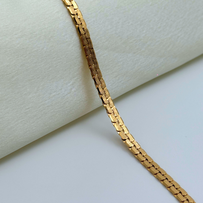 Textured Flat Link Men’s Chain
