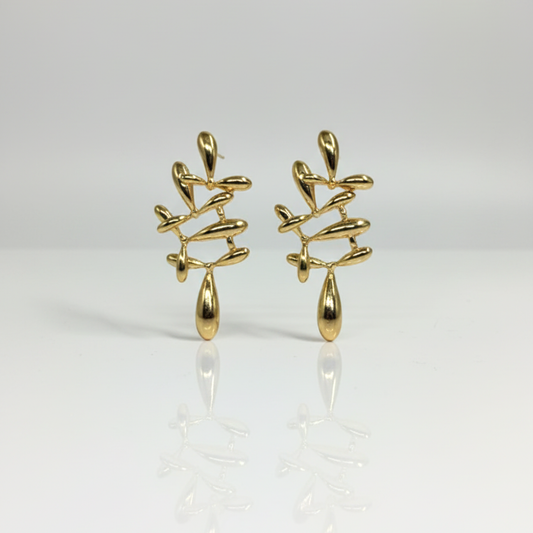 Abstract Vine Drop Earrings