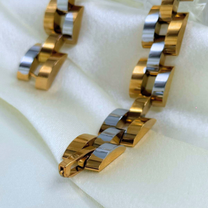 Dual-Tone Link Men’s Bracelet