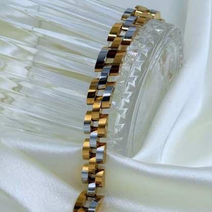 Dual-Tone Link Men’s Bracelet
