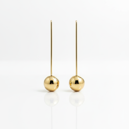 Linear Sphere Drop Earrings